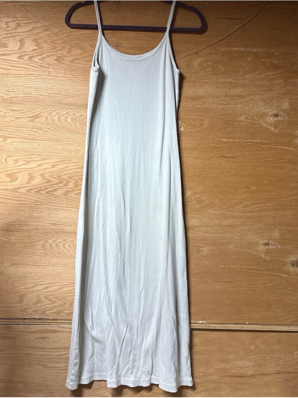 Express Bleus Everyday Slim Slip Knit Dress - Cream Spaghetti Strap